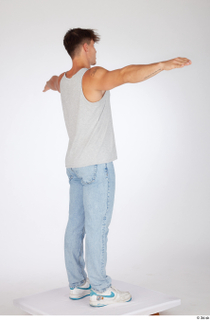 Darren blue jeans casual dressed grey tank top standing t-pose…